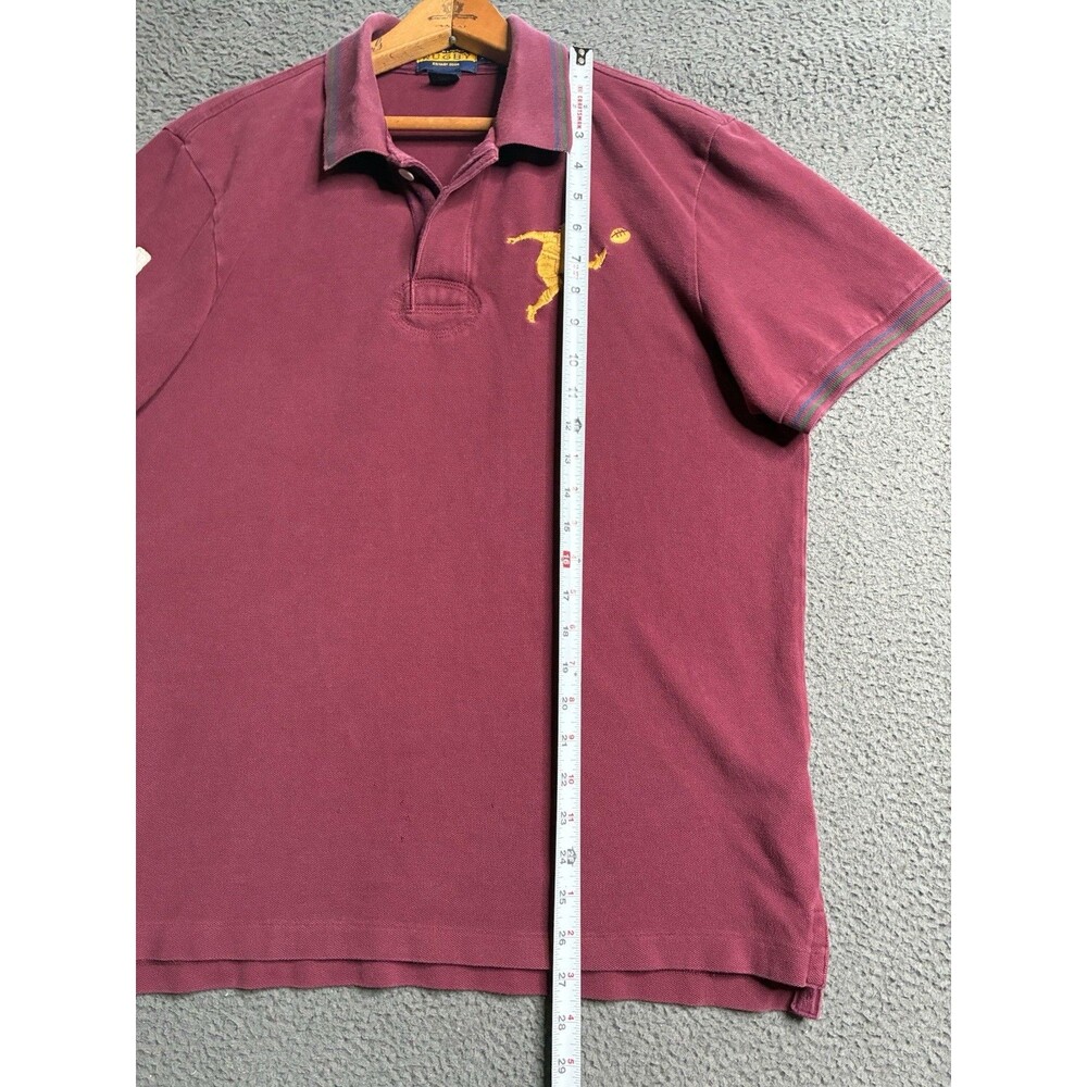 Ralph Lauren Rugby Logo 2004 Men’s Maroon Polo Shirt Size Large Old Money - Picture 8 of 16